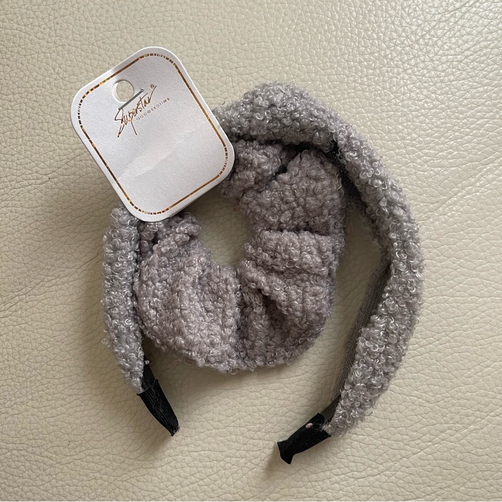 Gray Teddy Headband